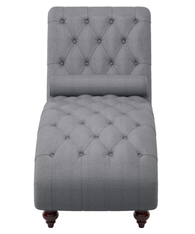1162GY-5 - Chaise with Nailhead and Pillow