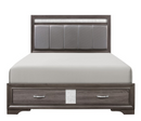 1505-1 - Queen Platform Bed with Footboard Storage