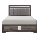 1505K-1CK - California King Platform Bed with Footboard Storage