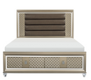 1515K-1EK - Eastern King Platform Bed with LED Lighting and Storage Footboard