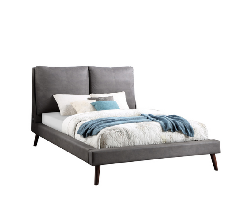1548GYQ  - Queen Platform Upholstered Bed with 2 USB Charging Ports