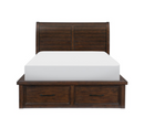 1559-1 - Queen Platform Bed with Footboard Storage