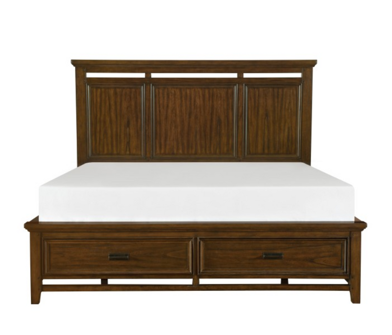 1649-1 - Queen Platform Bed with Footboard Storage