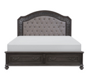 1699-1 - Queen Platform Bed with Footboard Drawers