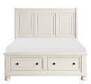 1714KW-1CK - California King Sleigh Platform Bed with Footboard Storage