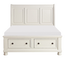 1714W-1 - Queen Sleigh Platform Bed with Footboard Storage