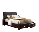 1737KNC-1CK - California King Sleigh Platform Bed with Footboard Storage