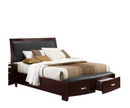 1737KNC-1EK - Eastern King Sleigh Platform Bed with Footboard Storage
