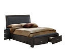 1737KNGY-1CK - California King Sleigh Platform Bed with Footboard Storage
