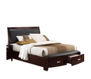 1737NC-1 - Queen Sleigh Platform Bed with Footboard Storage