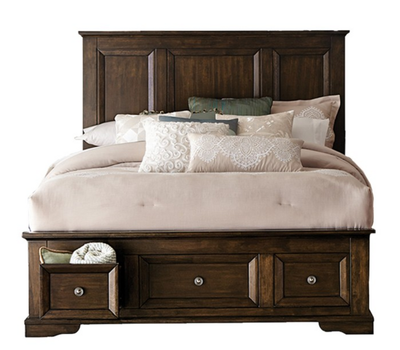 1844FDC-1 - Full Platform Bed with Footboard Storage