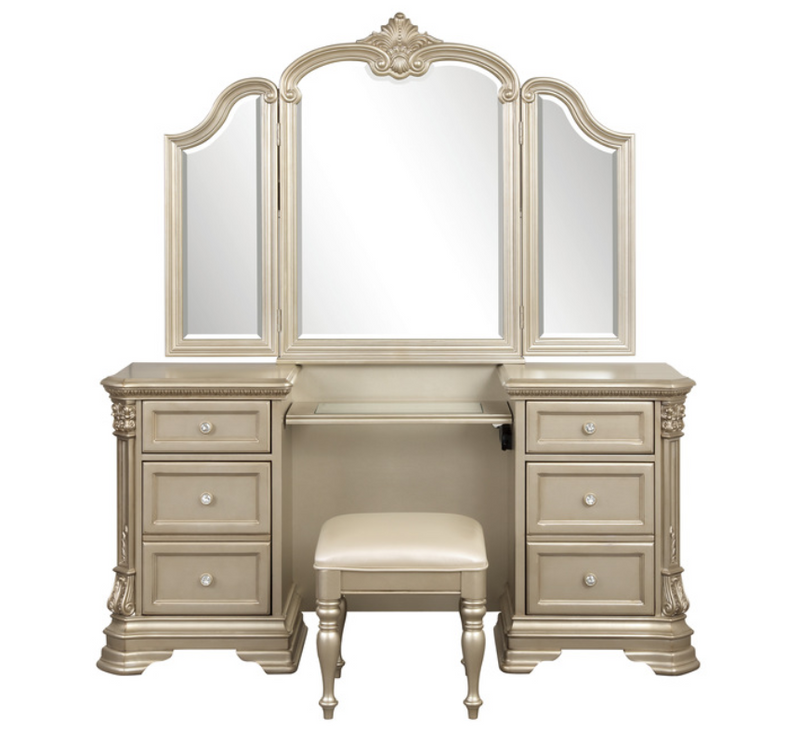 1919NC-15 - Vanity Dresser with Mirror