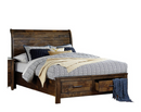 1957K-1CK - California King Sleigh Platform Bed with Footboard Storage