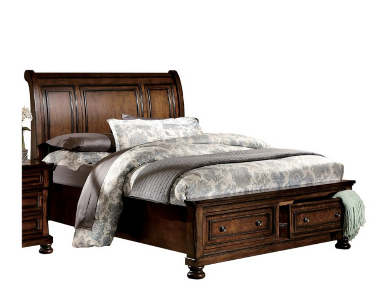 2159F-1 - Full Sleigh Platform Bed with Footboard Storage