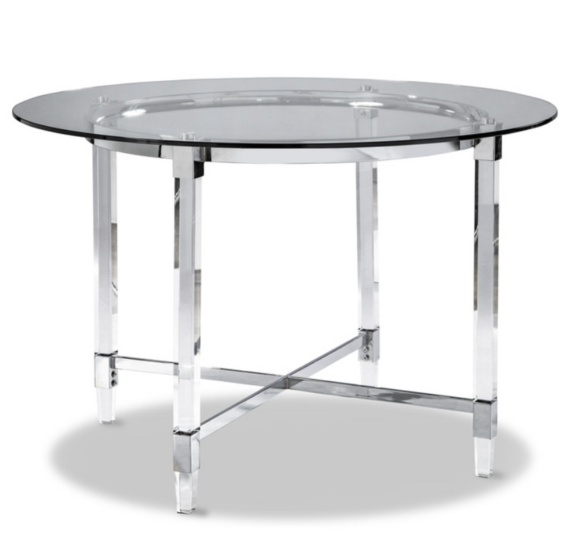 3656-45 - Round Dining Table with Acrylic Legs