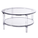 3656-01 - Round Coffee Table with Acrylic Legs