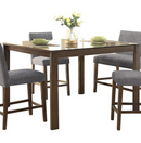 5525-36 - Counter Height Table, Black Glass Insert