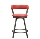 5566-24RD - Swivel Counter Height Chair, Red