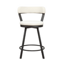 5566-24WT - Swivel Counter Height Chair, White