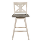 5602-24WT - Swivel Counter Height Chair, White