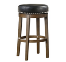 5681BLK-29 - Round Swivel Pub Height Stool, Black