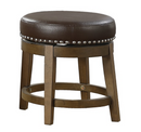 5681BRW-18 - Round Swivel Stool, Brown