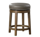 5681GRY-24 - Round Swivel Counter Height Stool, Gray