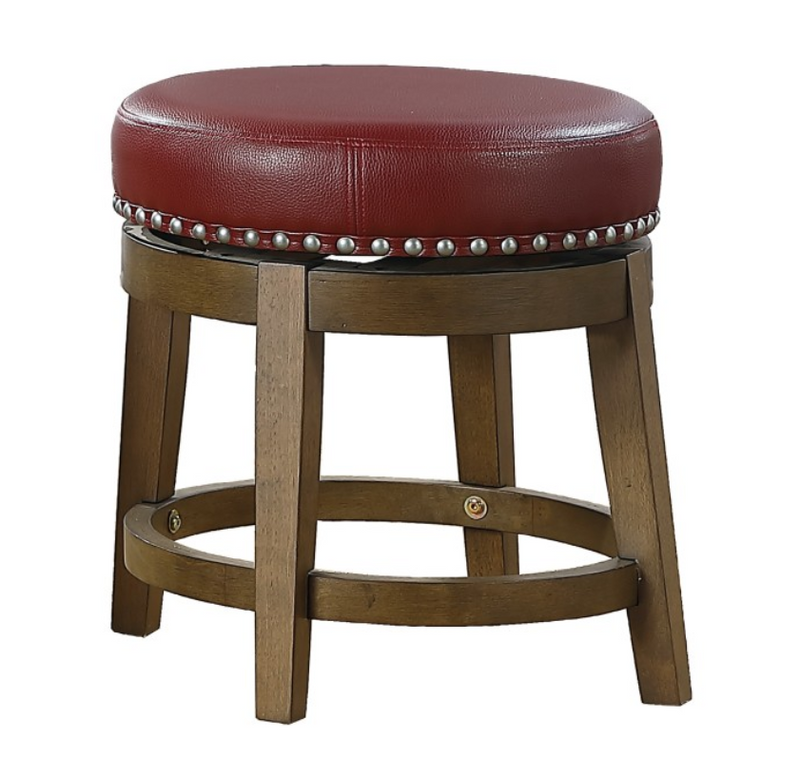 5681RED-18 - Round Swivel Stool, Red