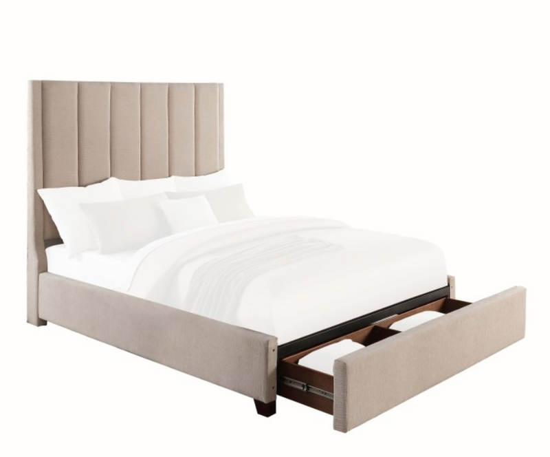 5876NRBE-1 - Queen Platform Bed with Storage Footboard