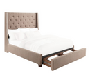 5877BR-1DW - Queen Platform Bed with Storage Footboard