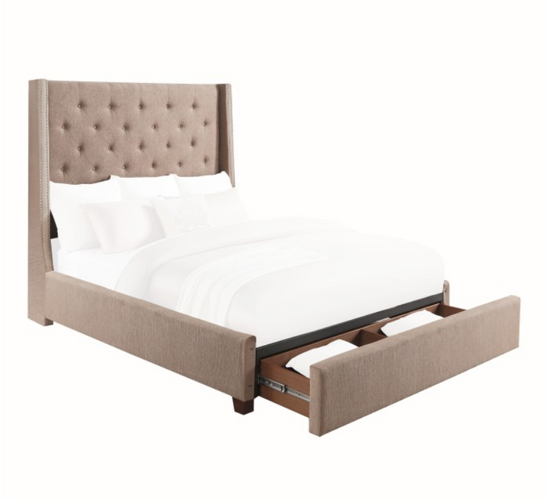 5877FBR-1DW - Full Bed Platform Bed with Storage Footboard