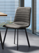 6829S - Side Chair with Black Metal Legs