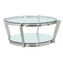 6873-30 - Round Coffee Table with Glass Top