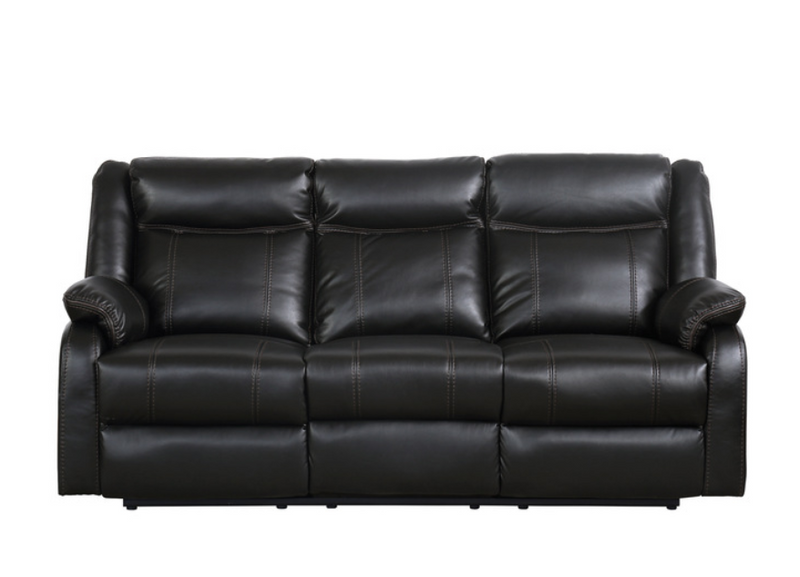 8201BLK-3 - Double Reclining Sofa with Center Drop-Down Cup Holders