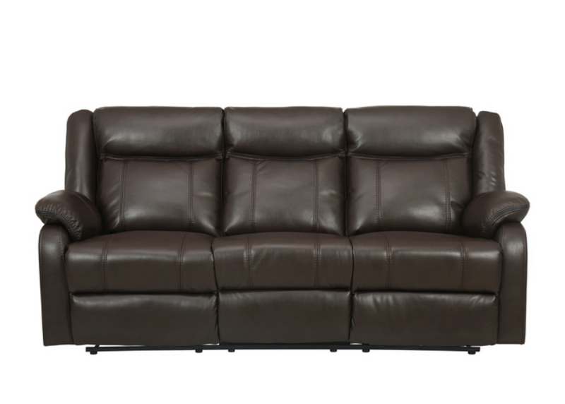8201BRW-3 - Double Reclining Sofa with Center Drop-Down Cup Holders