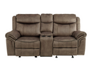 8206NF-2 - Double Glider Reclining Love Seat with Center Console, Receptacles and USB Ports