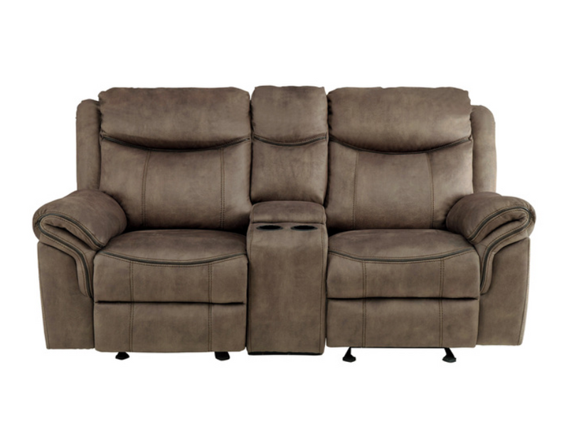 8206NF-2 - Double Glider Reclining Love Seat with Center Console, Receptacles and USB Ports