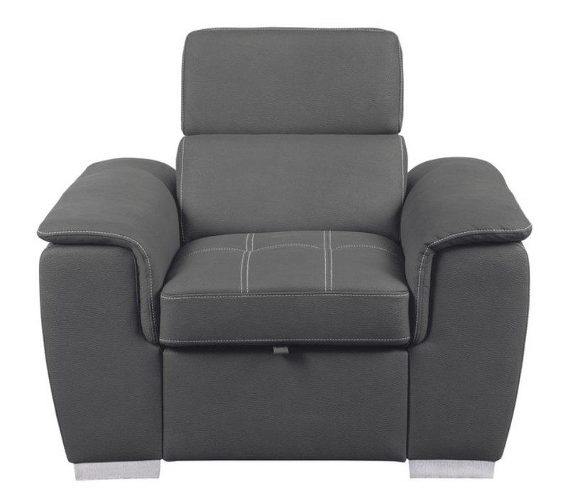 8228GY-1 - Chair with Pull-out Ottoman