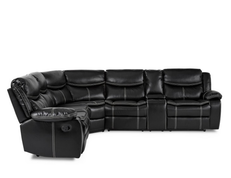 8230BLK-SC - 3-Piece Sectional with Right Console