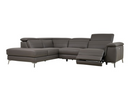 8256M-GRYLSS - 2-Piece Sectional with Left Chaise, Gray-Taupe Genuine Leather
