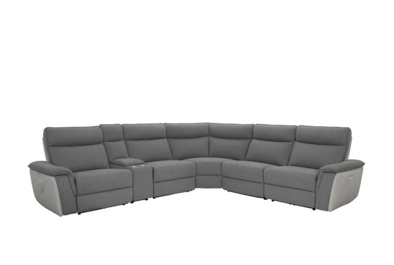 8259DG-6SCPWH - 6-Piece Modular Power Reclining Sectional with Power Headrests