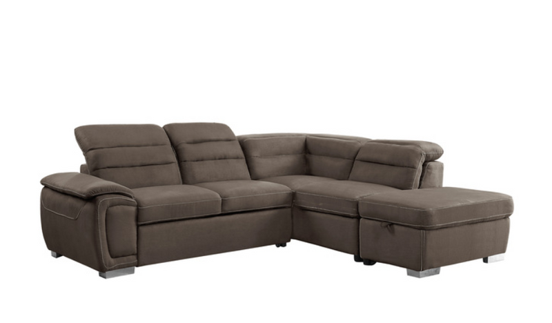 8277CH - 3-Piece Sectional with Pull-out Bed and Storage Ottoman