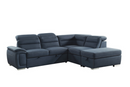 8277NBU - 3-Piece Sectional with Pull-out Bed and Storage Ottoman