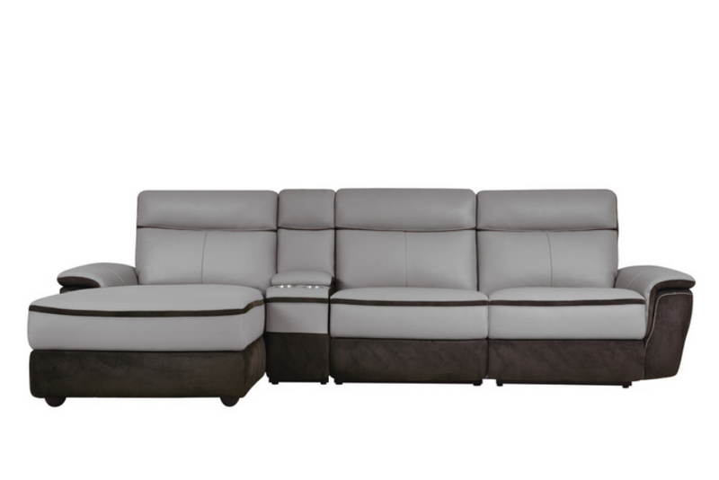 8318-45LRR - 4-Piece Modular Power Reclining Sectional with Left Chaise