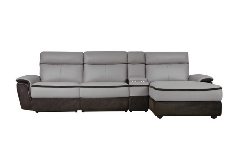 8318-4LR5R - 4-Piece Modular Power Reclining Sectional with Right Chaise