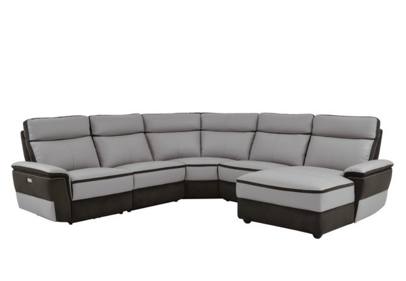8318-5B1PW - 5-Piece Modular Power Reclining Sectional with Right Chaise
