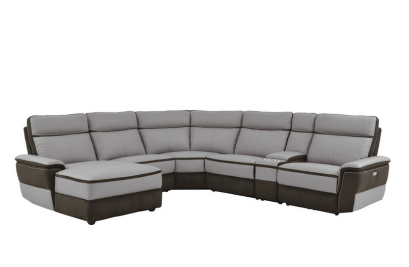 8318-6A1PW - 6-Piece Modular Power Reclining Sectional with Left Chaise