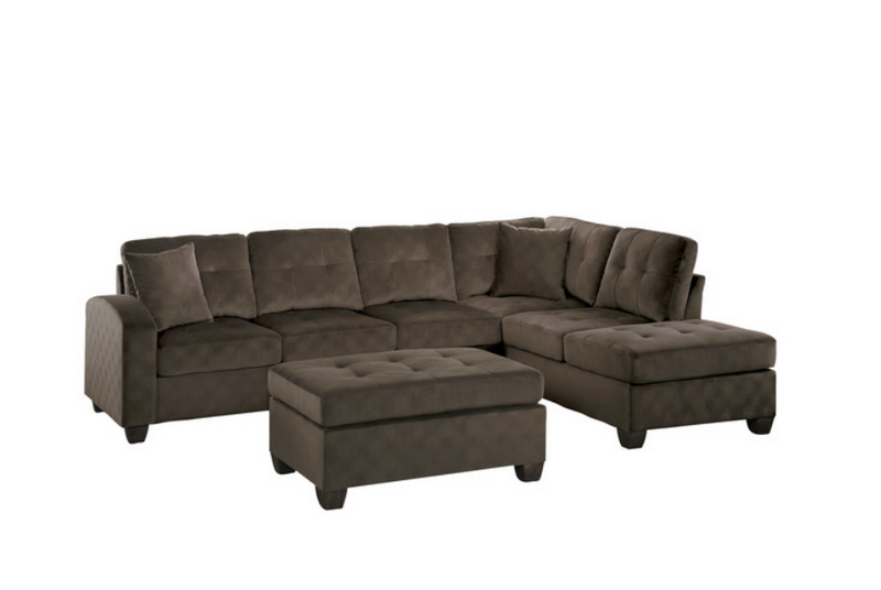 8367CH-3 - 3-Piece Reversible Sectional with Ottoman