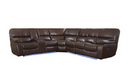 8480BRW-4SCPD - 4-Piece Modular Power Reclining Sectional with Left Console and LED