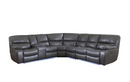 8480GRY-4SCPD - 4-Piece Modular Power Reclining Sectional with Left Console and LED
